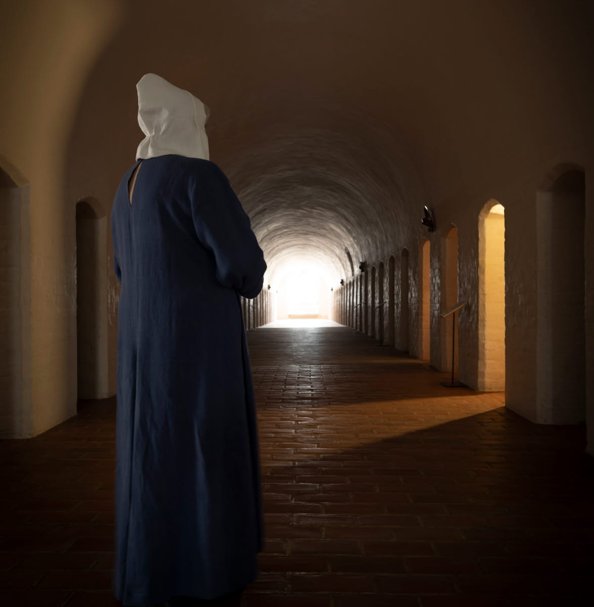 Dormitoriet på Sancta Birgitta Klostermuseum.