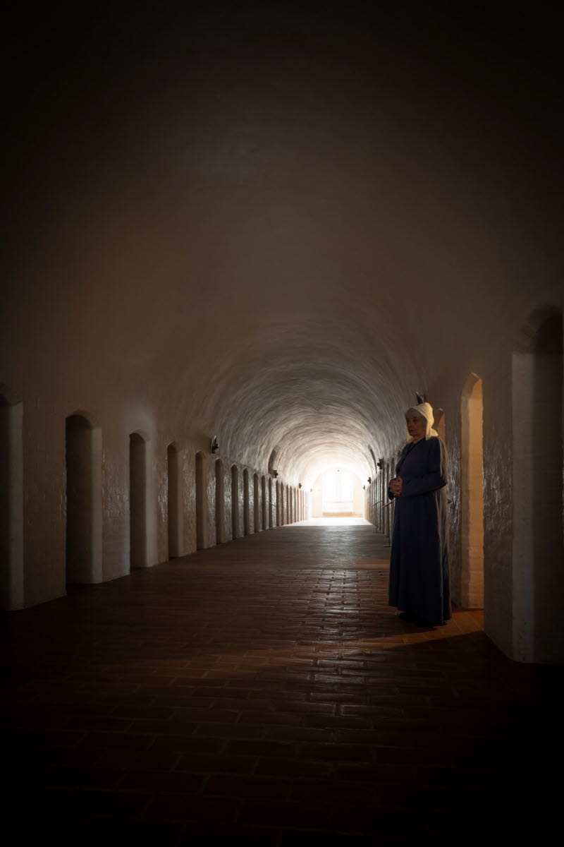 Dormitoriet på Sancta Birgitta Klostermuseum.