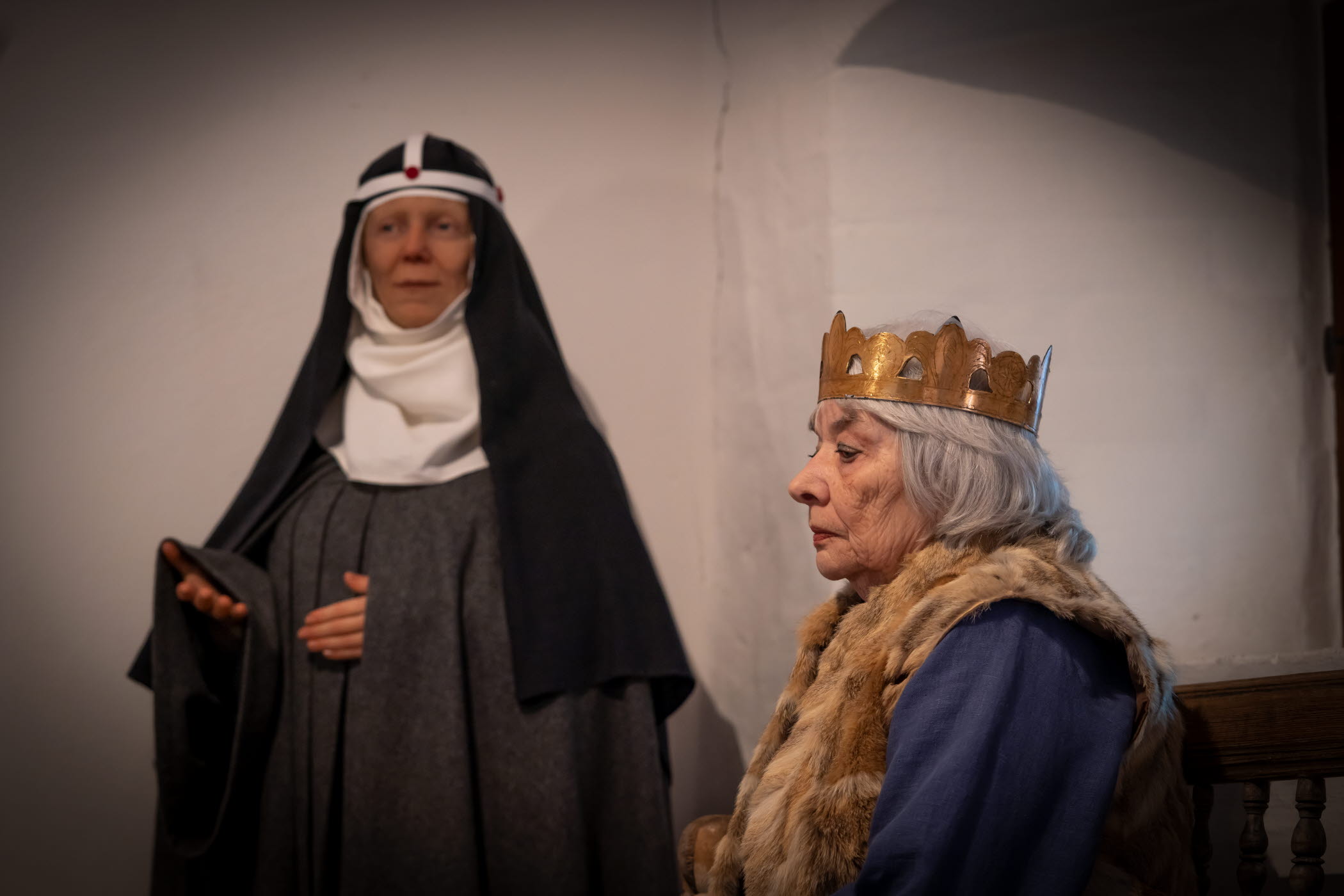 Heliga Birgitta och drottning på Sancta Birgitta Klostermuseum.