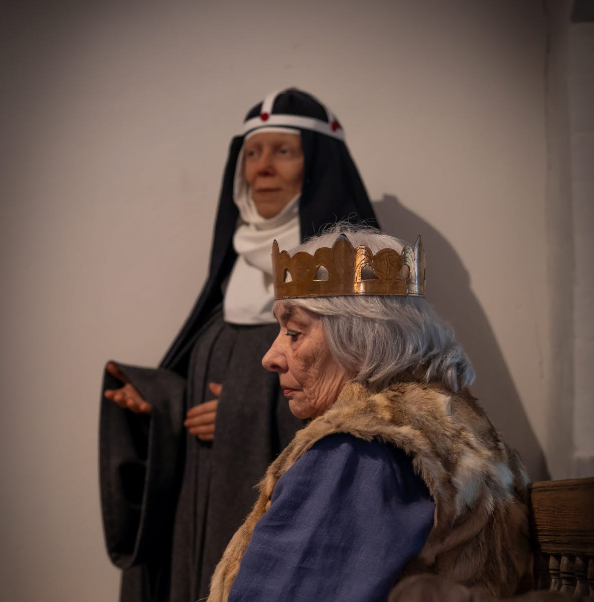 Heliga Birgitta och drottning på Sancta Birgitta Klostermuseum.