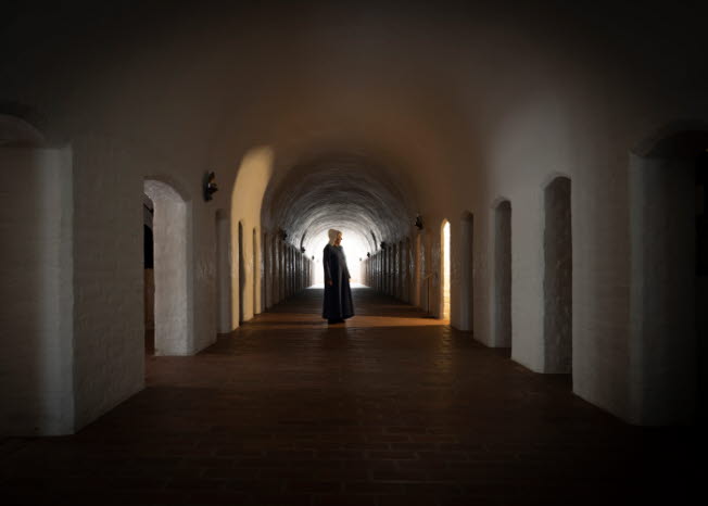 Dormitoriet på Sancta Birgitta Klostermuseum.