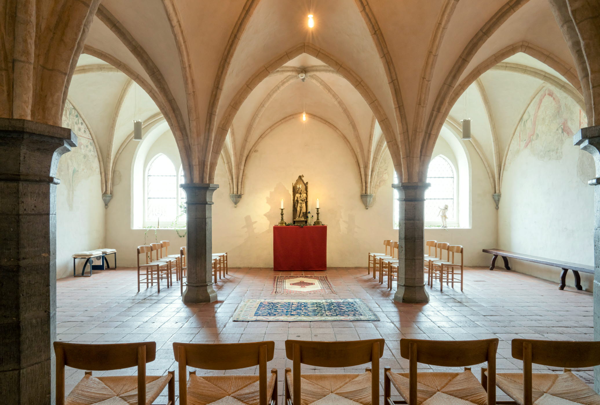 Kapitelsalen på Sancta Birgitta Klostermuseum.