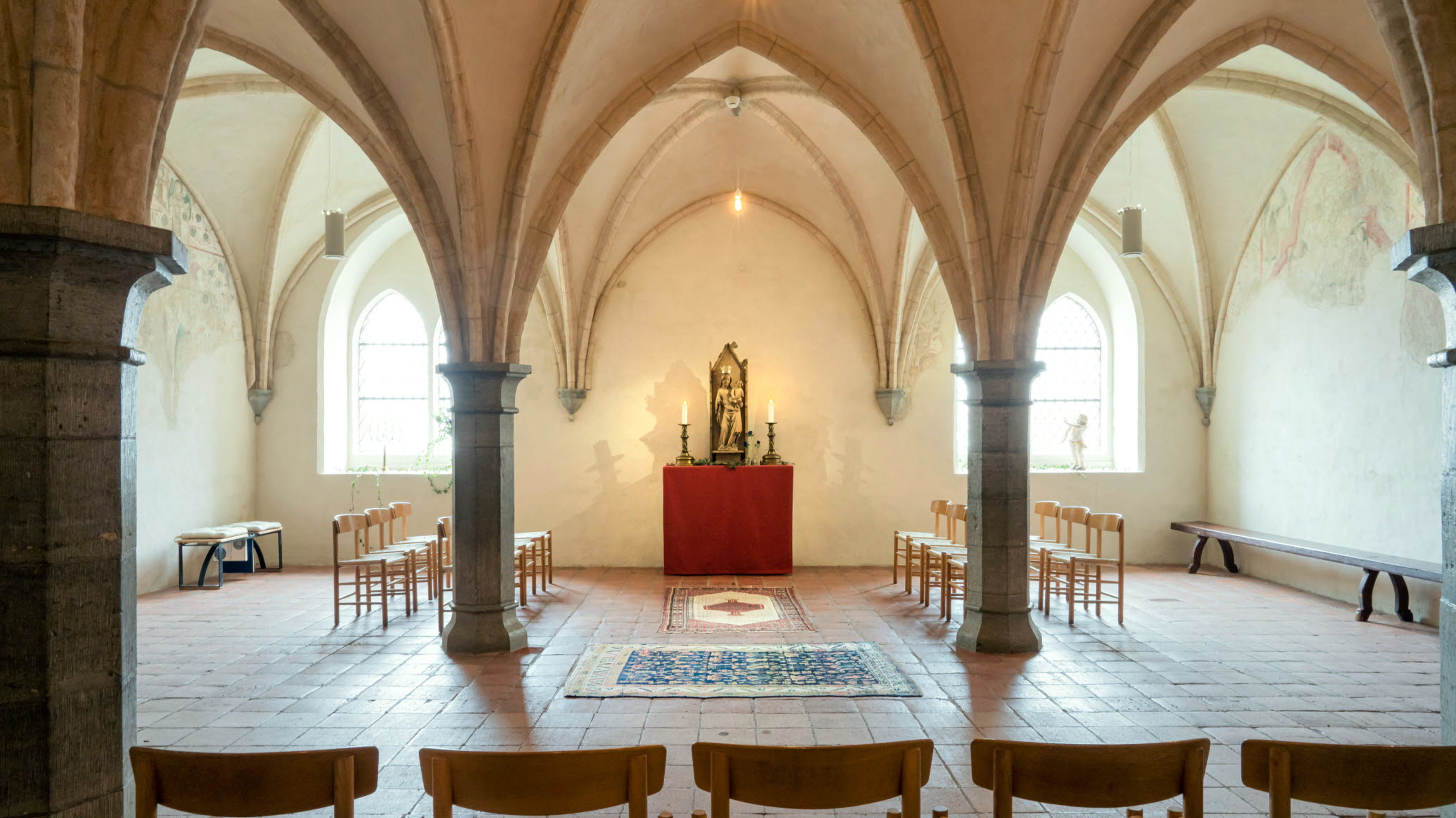 Kapitelsalen på Sancta Birgitta Klostermuseum.